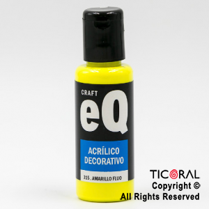 ACRIL.DECOR.EQ 315 AMARILLO FLUO 50ML X 6 UNIDADES